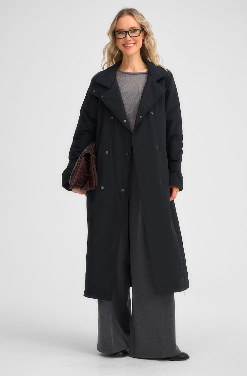 7893 р. 8320 р. Плащ женский черный