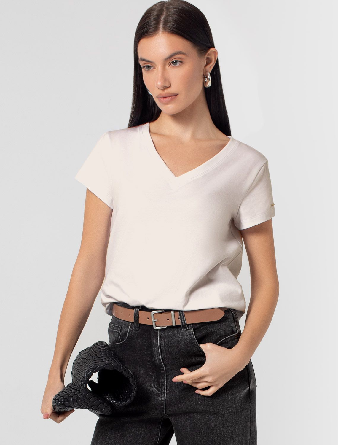 Футболка из премиального хлопка с эластаном