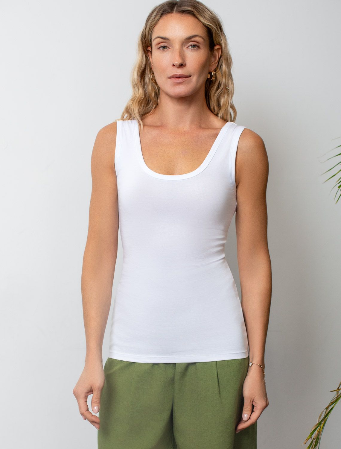 Топ облегающий из премиального хлопка с эластаном