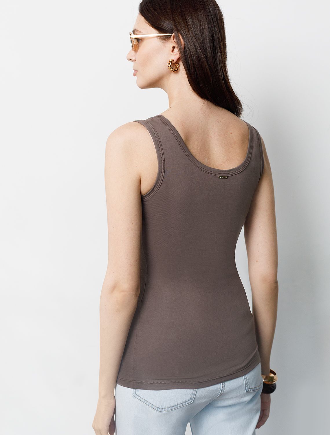 Топ облегающий из премиального хлопка с эластаном