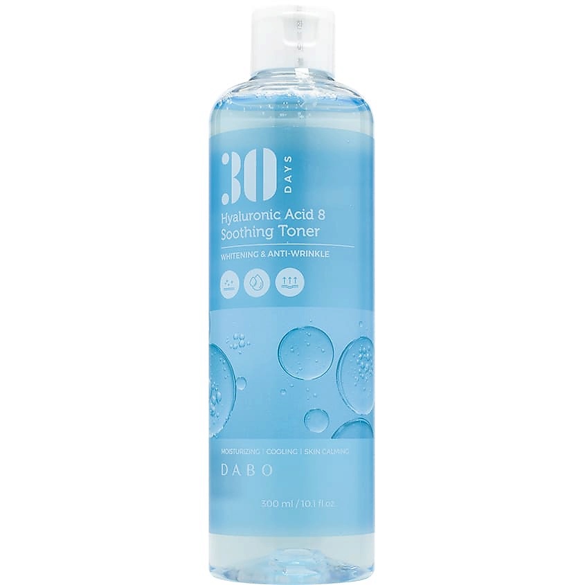 Увлажняющий Тонер с 8 видами Гиалуроновой Кислоты и Витамином B3, 300мл, DABO