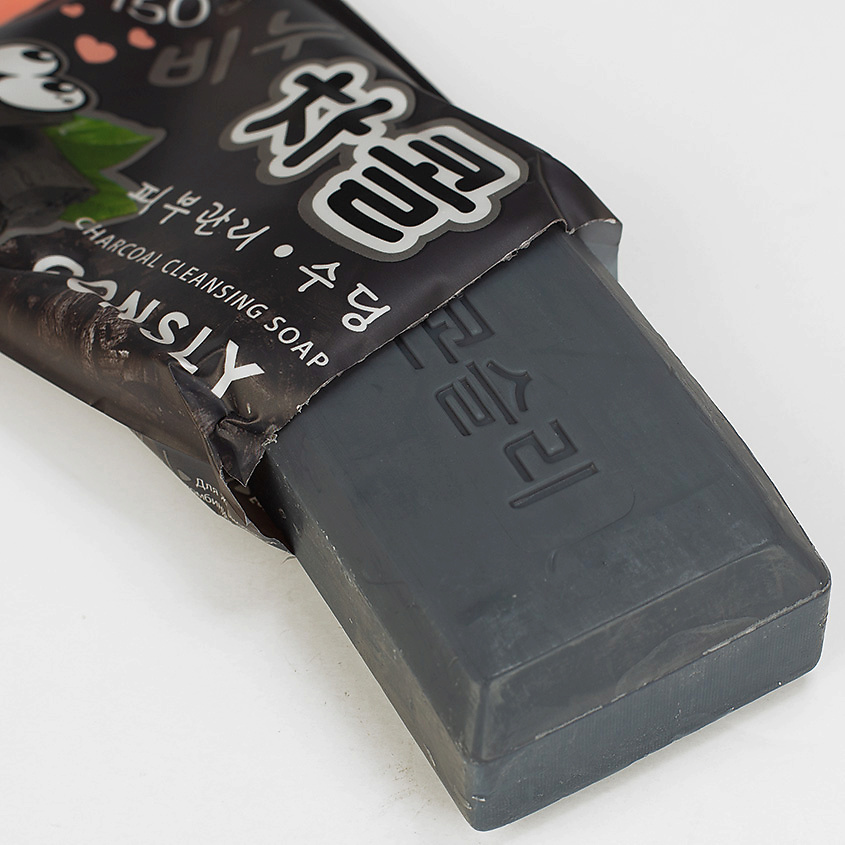 Выравнивающее мыло с древесным углём, 150г, Consly