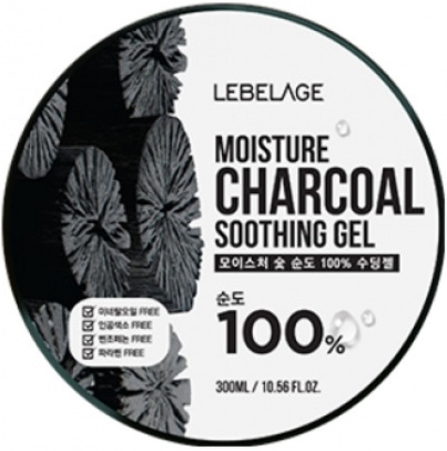 Увлажняющий успокаивающий гель с углем, 300мл, LEBELAGE