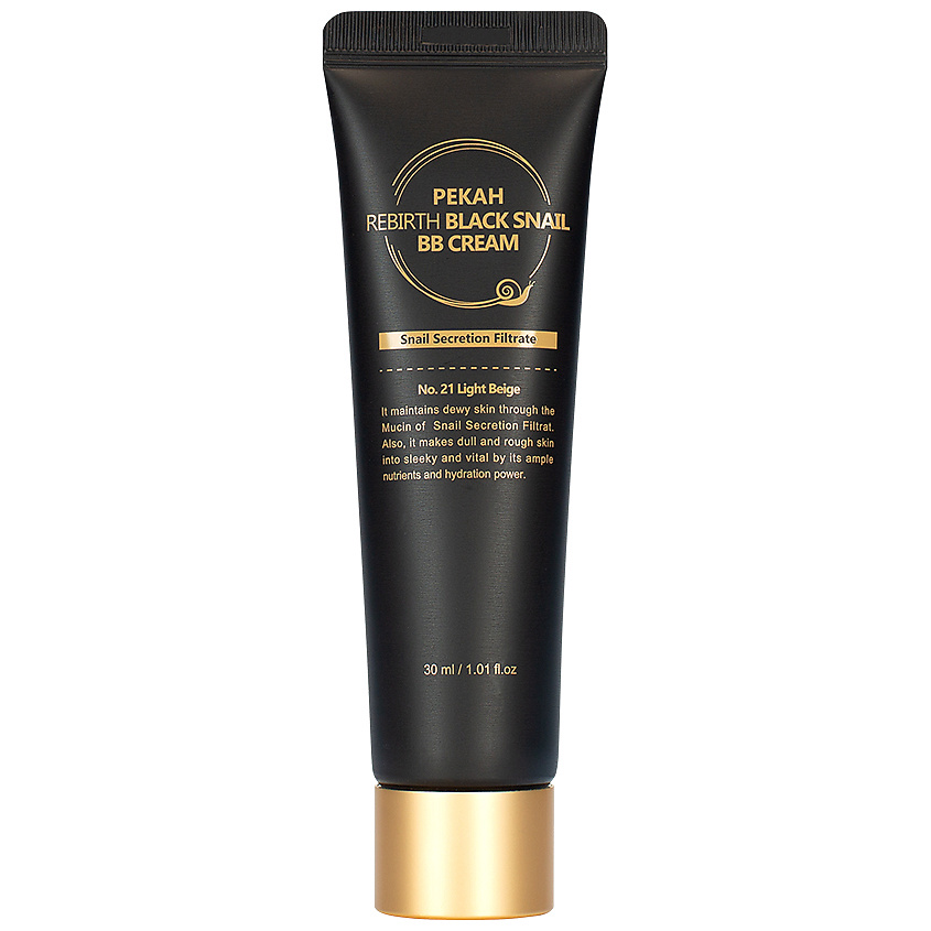 Восстанавливающий ВВ крем с муцином черной улитки, натуральный бежевый, 30мл, PEKAH