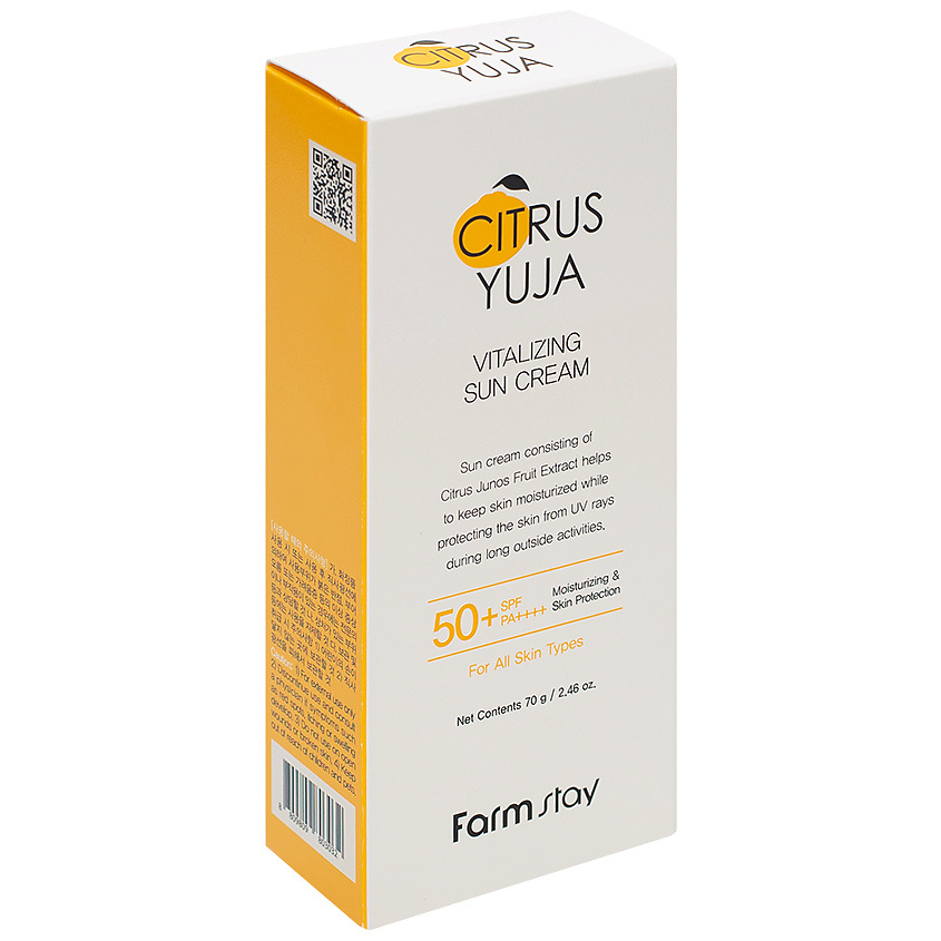Солнцезащитный крем с экстрактом юдзу, 70г, FarmStay