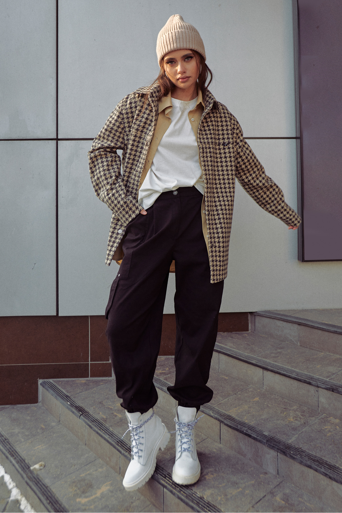 ст. цена2990руб.! Брюки карго из хлопка черные