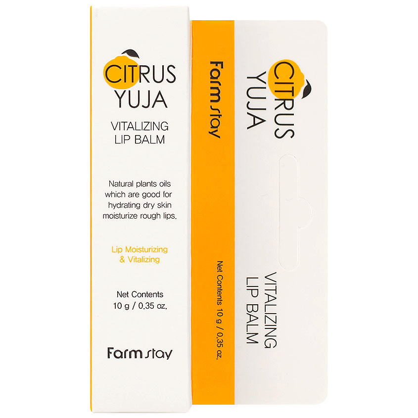 Бальзам для губ с экстрактом юдзу, 10г, FarmStay