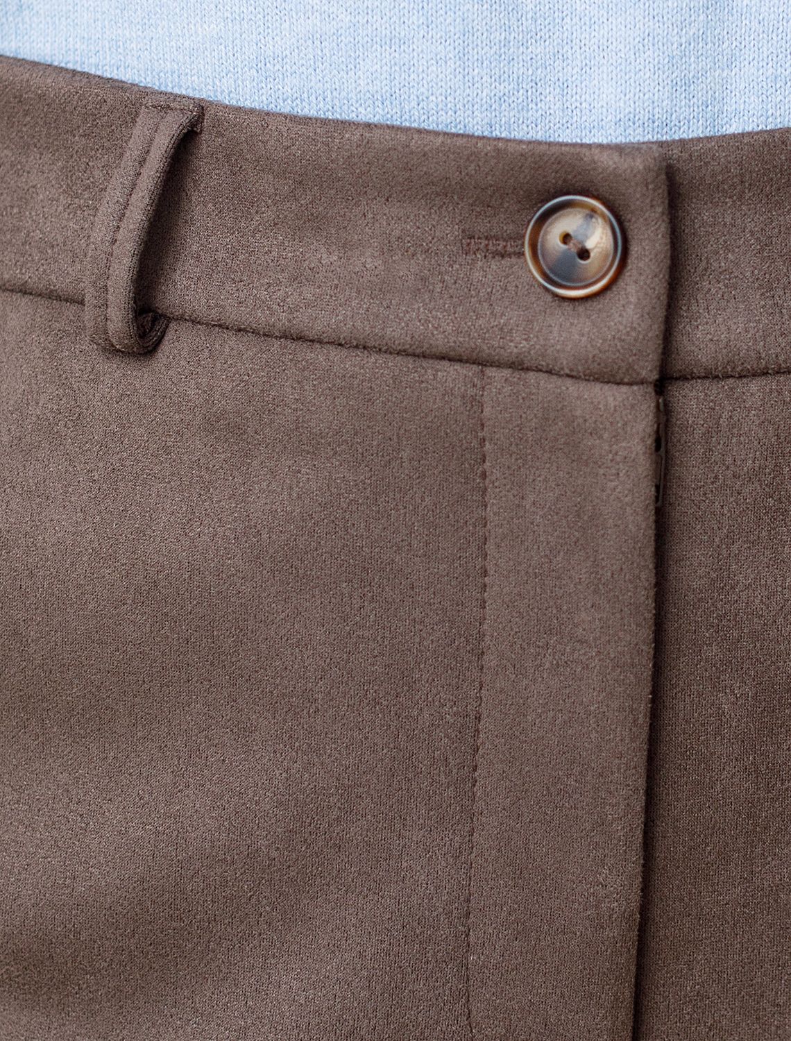 Ст.цена 2790р Прямые брюки из искусственной замши D24.239 темно-кофейный