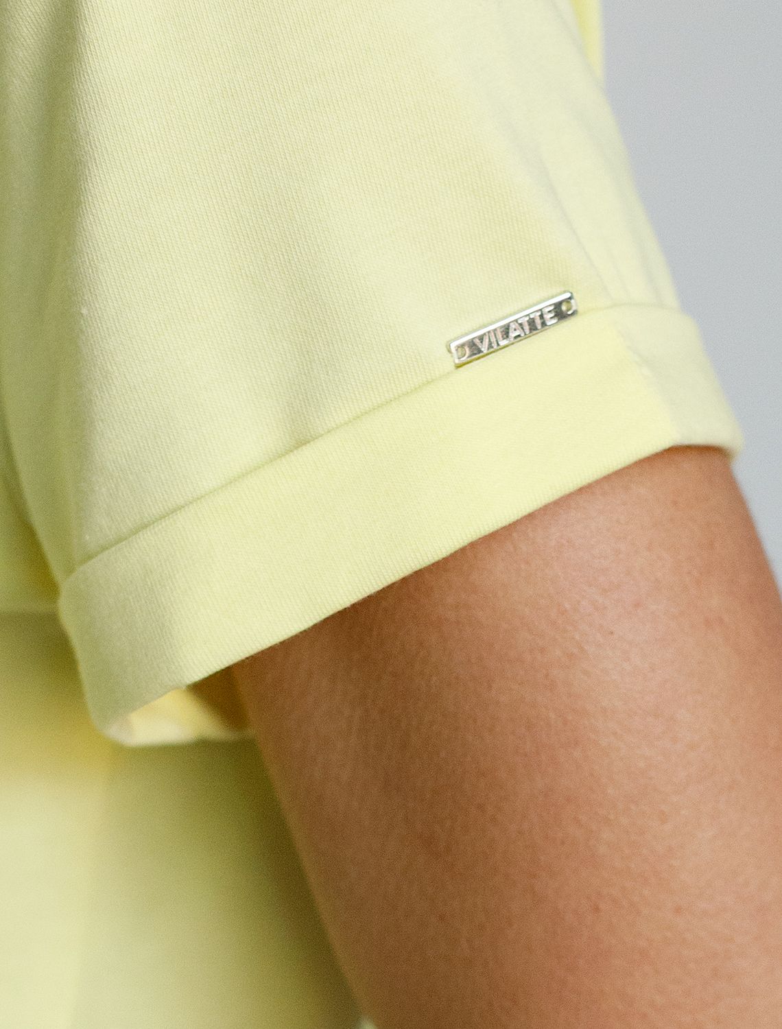 Свободная футболка с принтом из премиального хлопка с эластаном D49.146 лимонный_moment