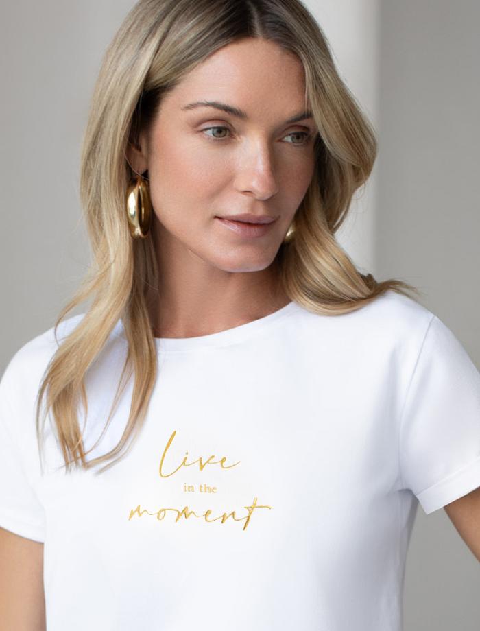 Свободная футболка с принтом из премиального хлопка с эластаном D49.146 белый_moment