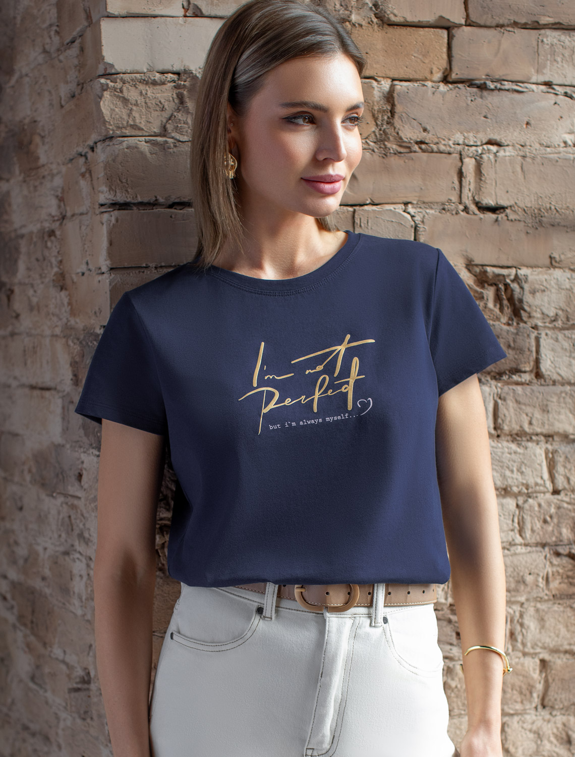 Ст.цена 1340р Футболка из 100% хлопка с авторским принтом. D49.092 т.синий_perfect