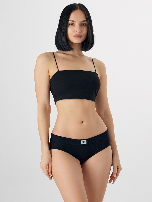 Трусы слипы женские черные