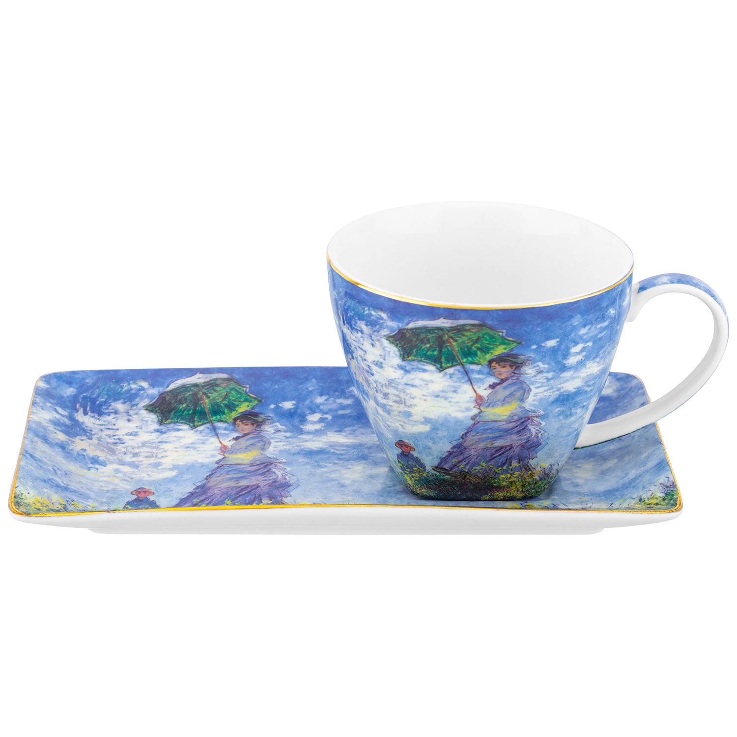 БЫЛО 1073 руб! Чашка 250 мл с блюдцем для десерта 20*10*2 см