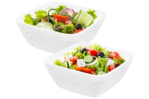 БЫЛО 764 руб! Набор салатников квадратных 2 пр. 700 мл 14,5*14,5*6,3 см