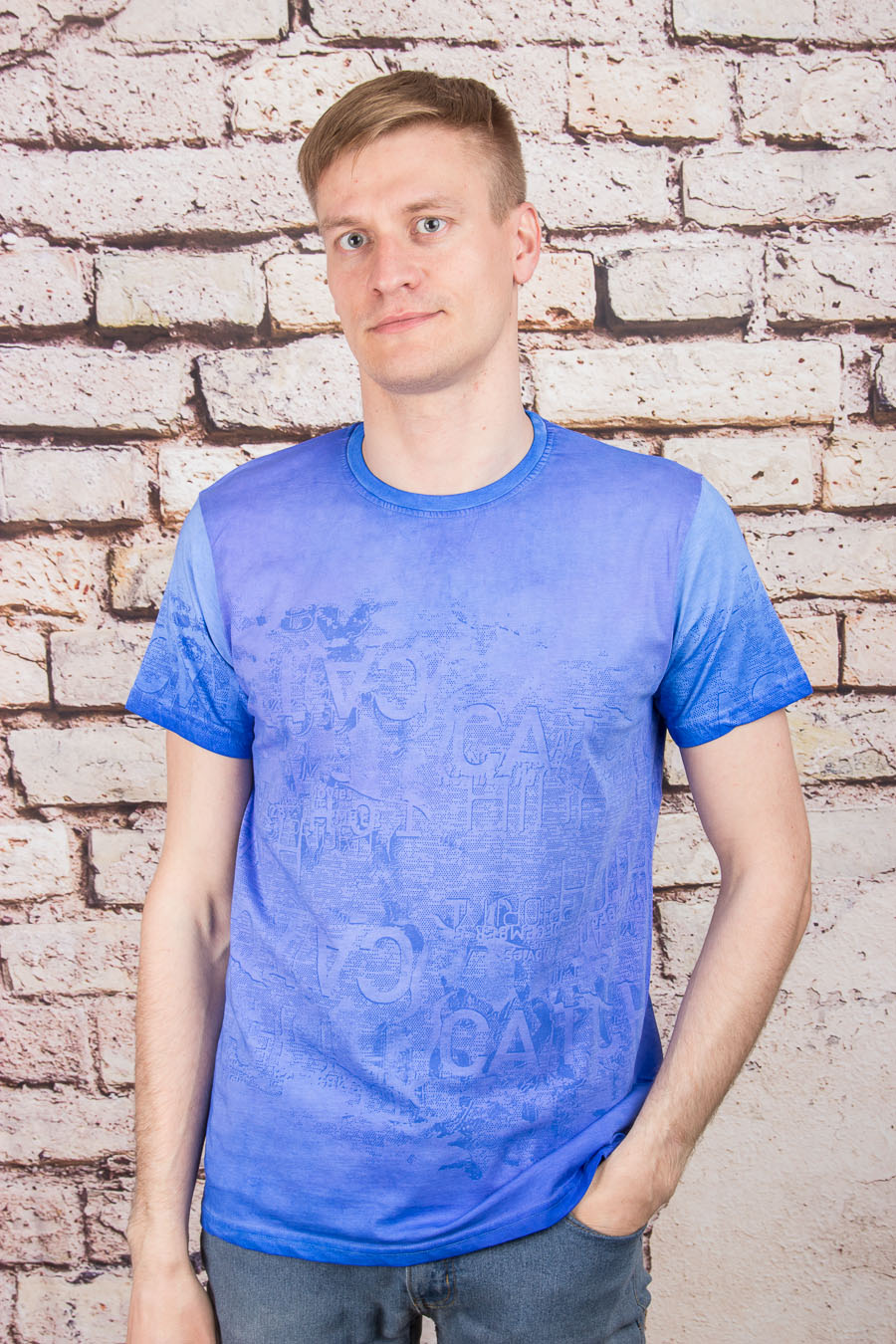 Футболка 3305 голубой HEDRICY