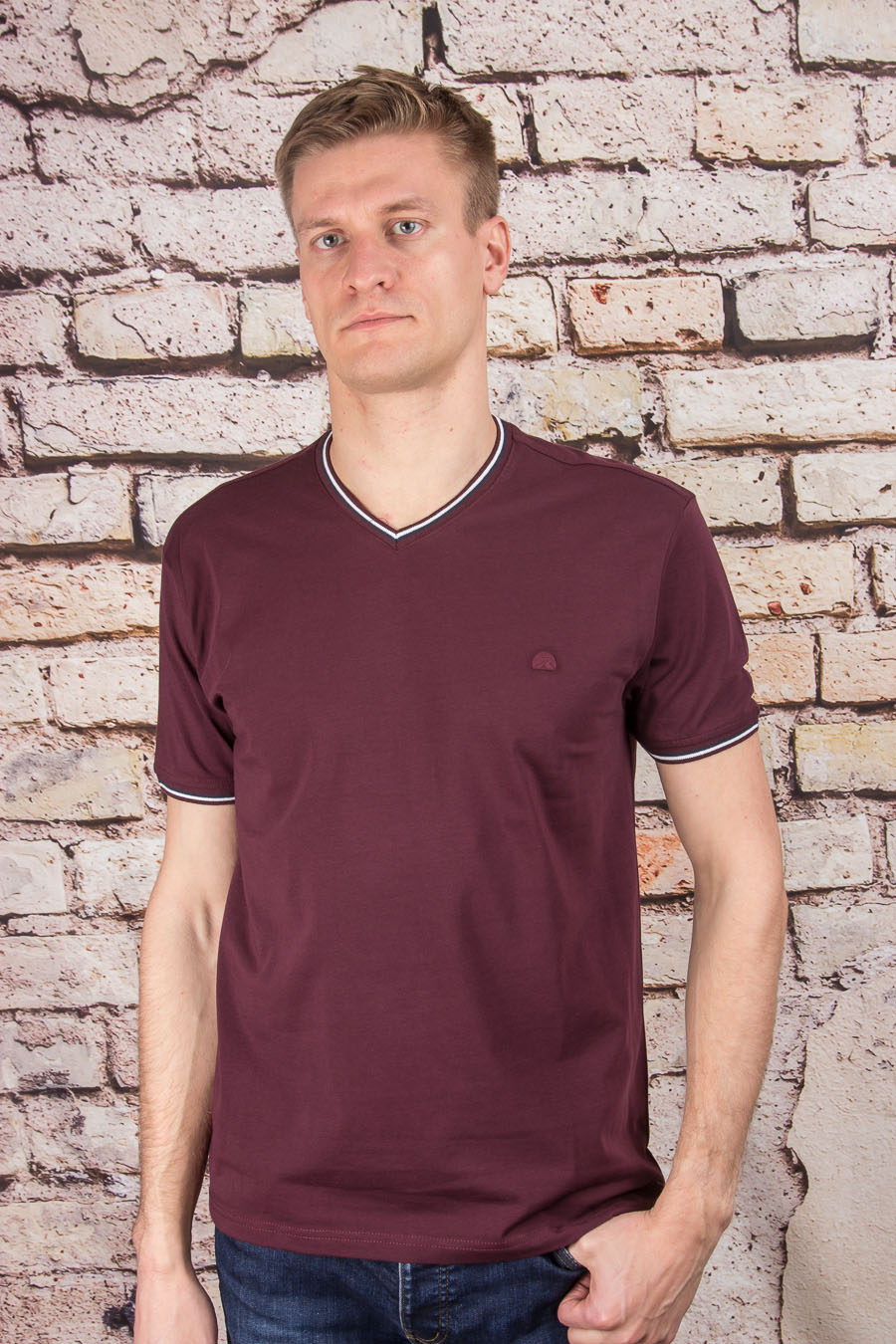 Футболка 1523 бордовый STEEL WAY