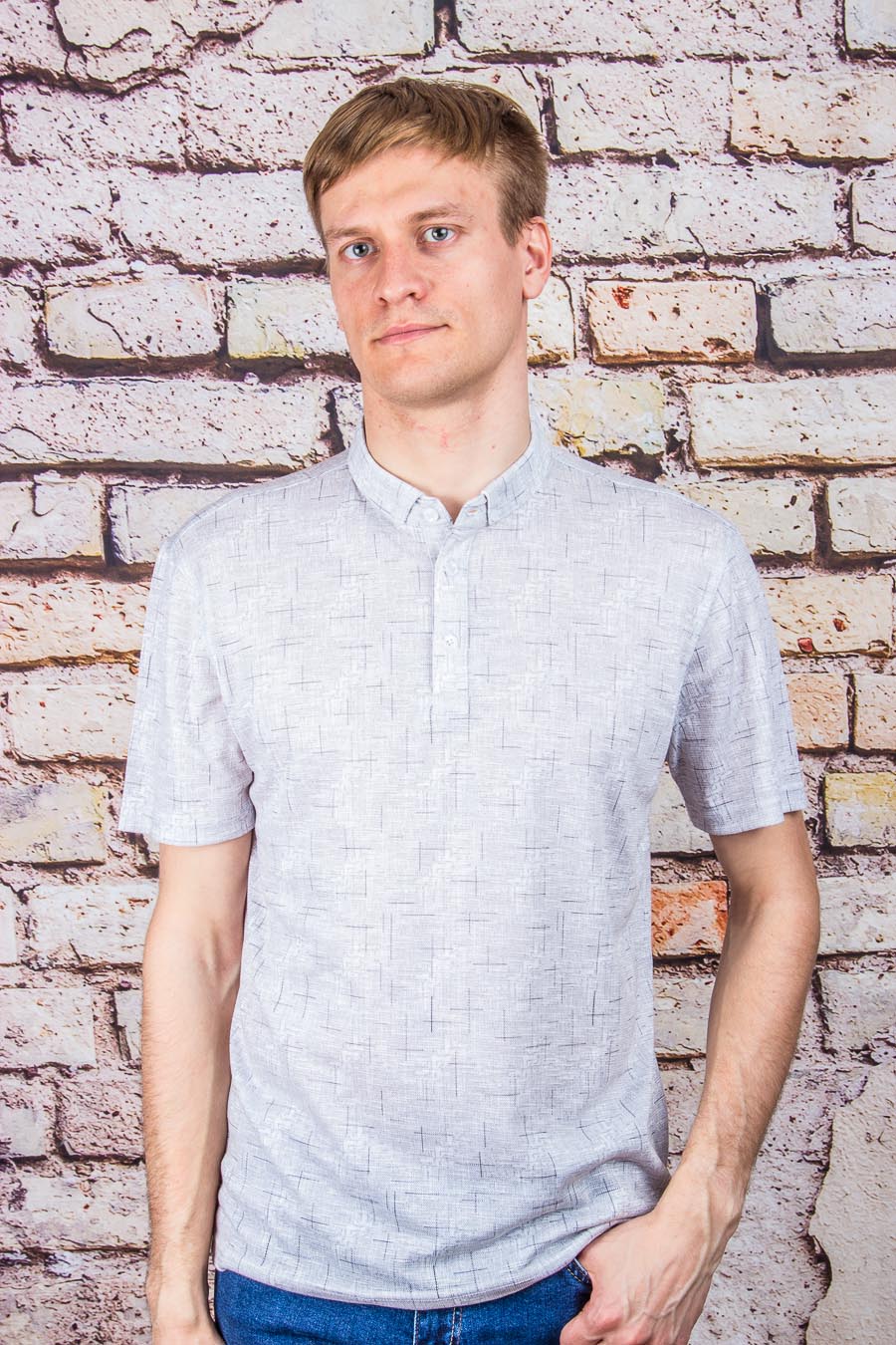 Футболка 1510/1 св.серый VIP STONES