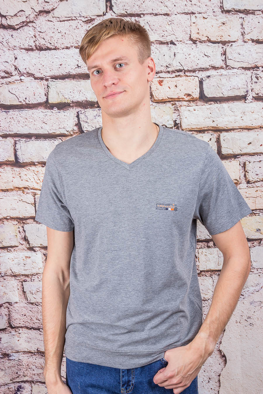 Футболка 140 серый RIVI