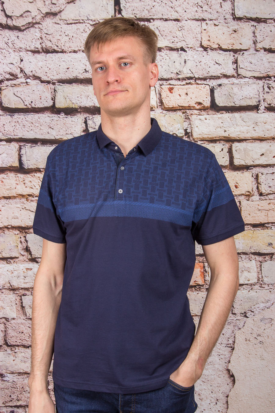 Футболка 1002/1 т.синий STEEL WAY