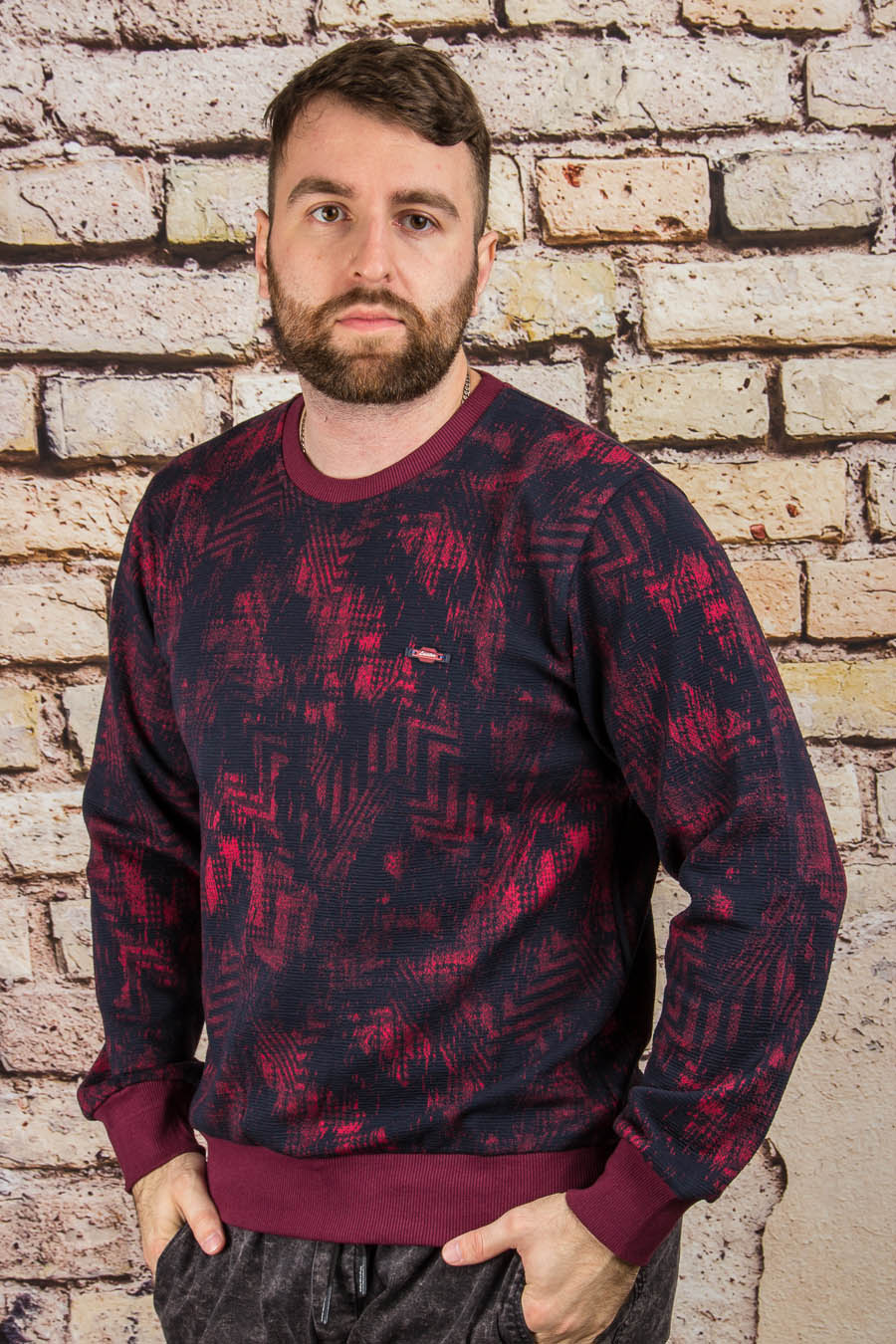 Толстовка 6017 бордовый LACATON