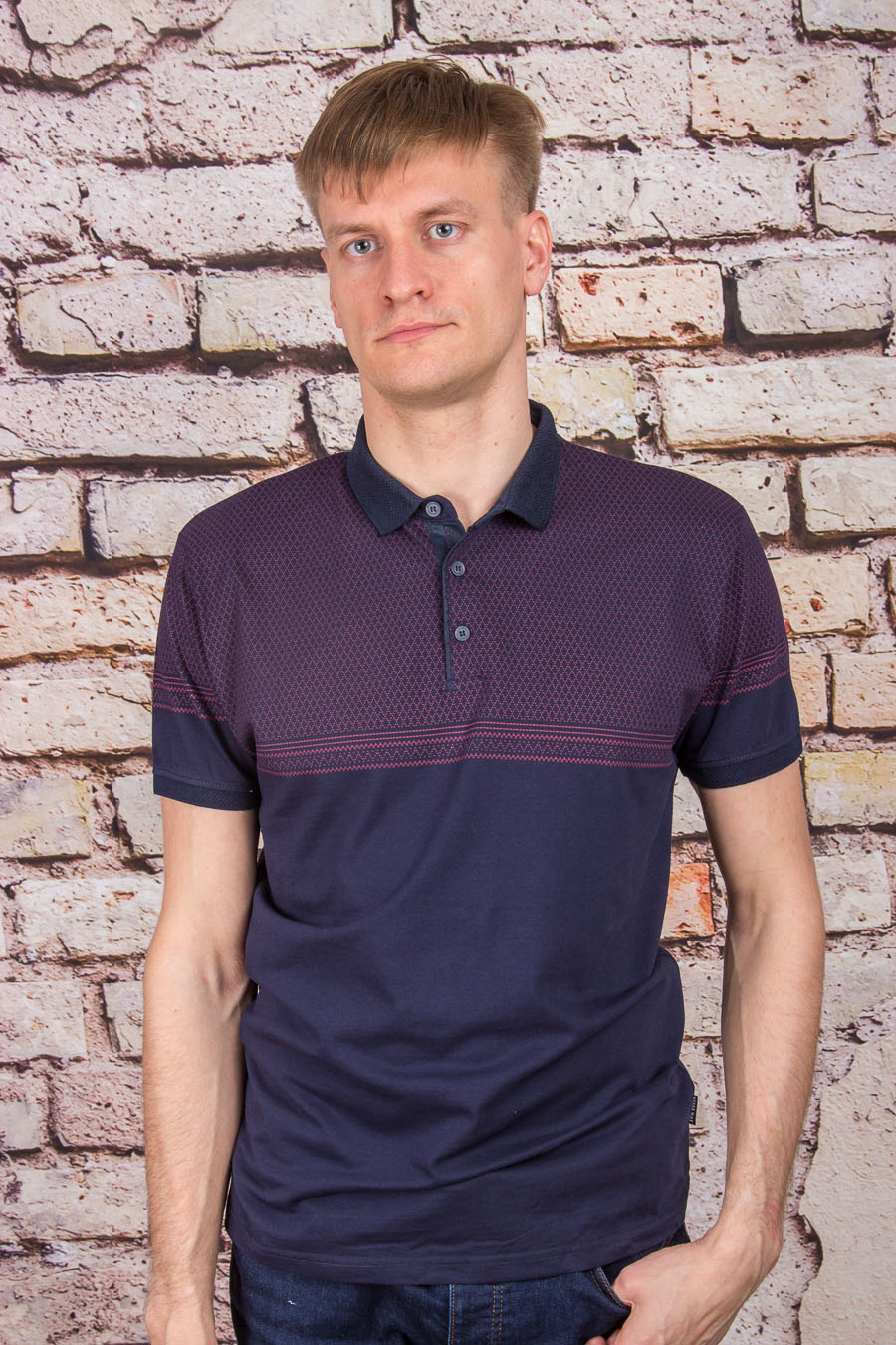 Футболка 1004/2 т.синий STEEL WAY