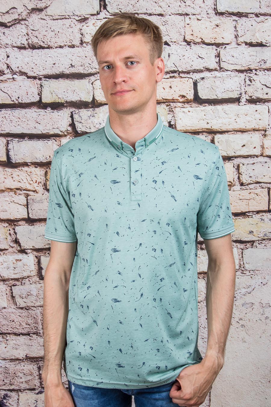 Футболка 5113 зелёный VIP STONES