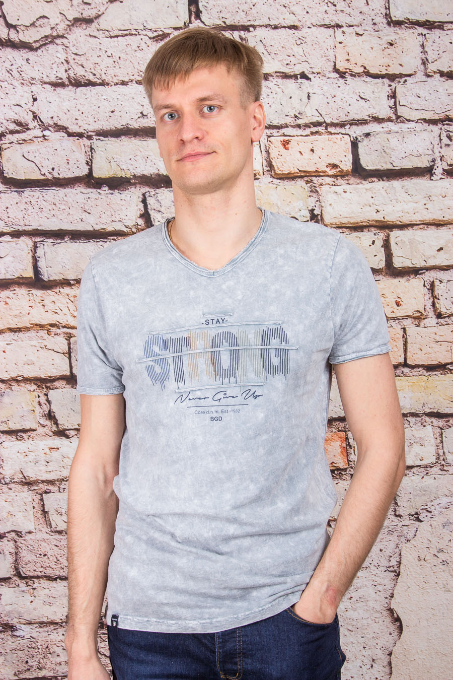 Футболка 7005 серый BAGARDA