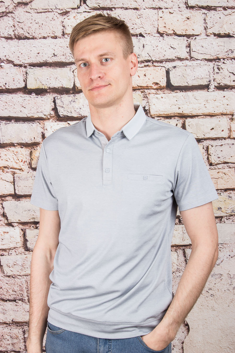 Футболка 0469 серый VIP STONES