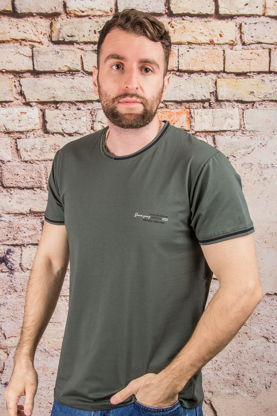 Футболка 609/1 хаки ELVIS