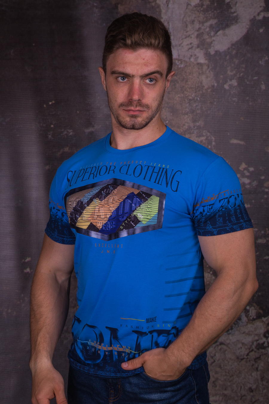 Футболка 18013 голубой CAVALEIRO