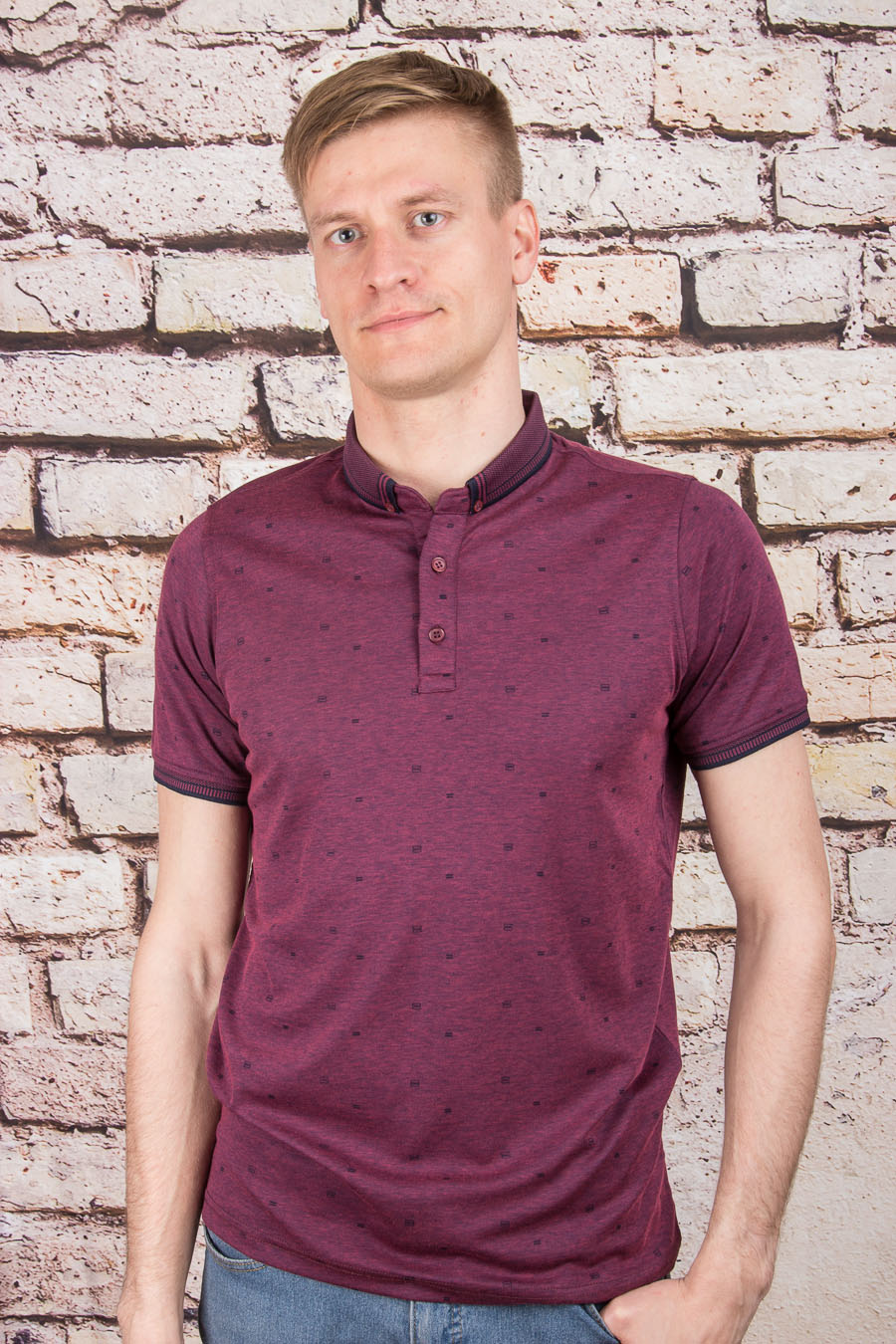 Футболка 5220 бордовый VIP STONES