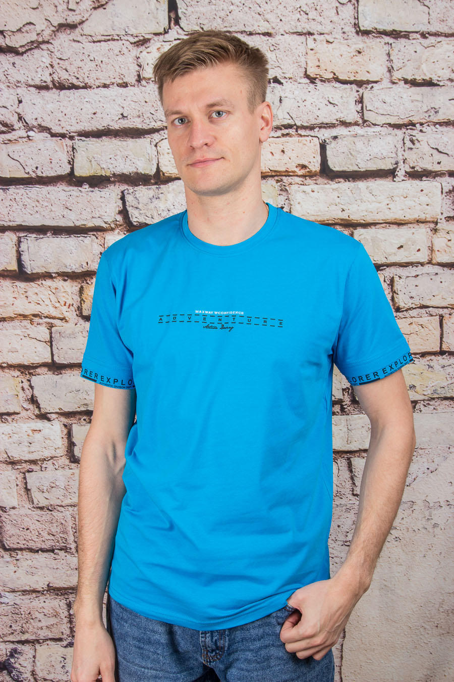 Футболка 3798 бирюзовый MAX WAY