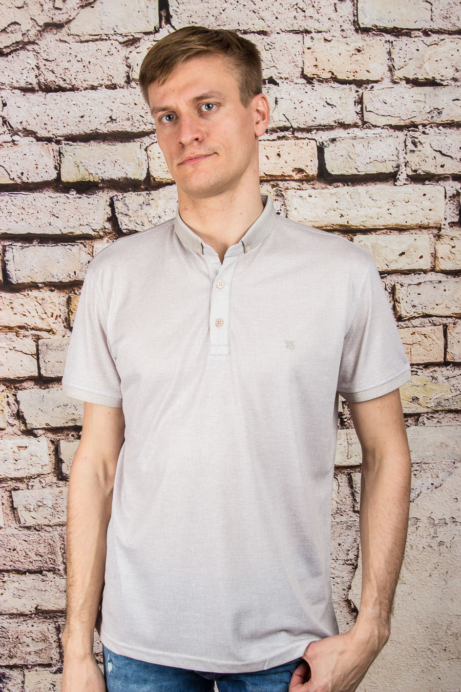 Футболка 5201 бежевый VIP STONES