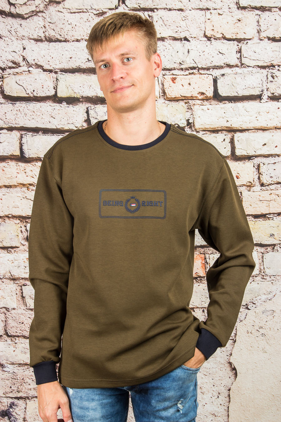 Толстовка 3658 хаки ZINZOLIN