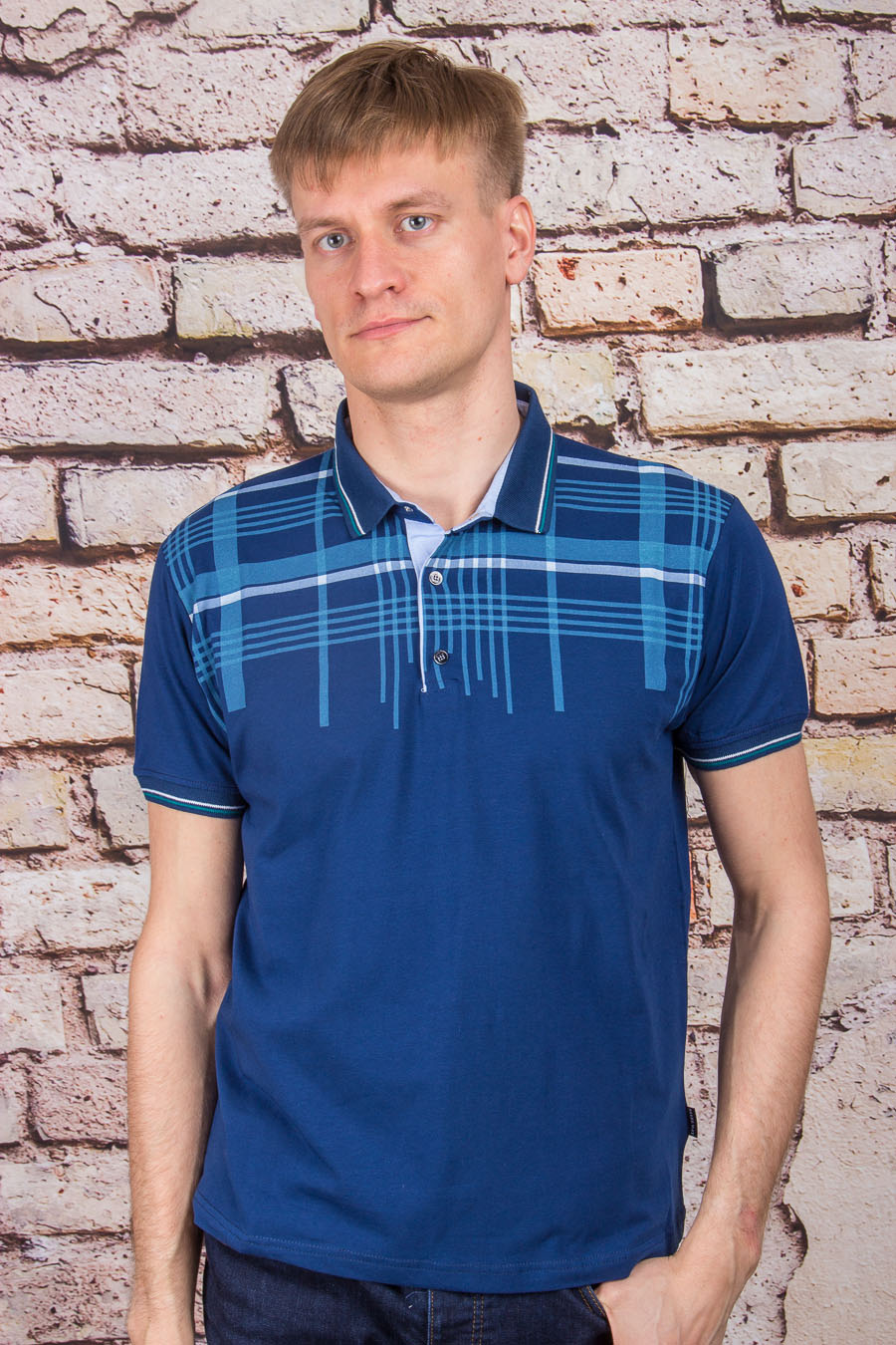 Футболка 1019/1 синий STEEL WAY