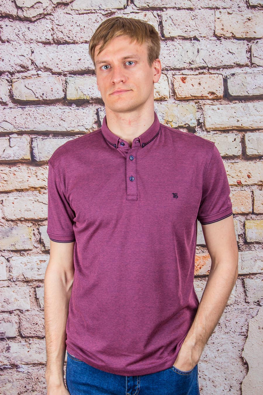 Футболка 1000/3 т.бордовый VIP STONES