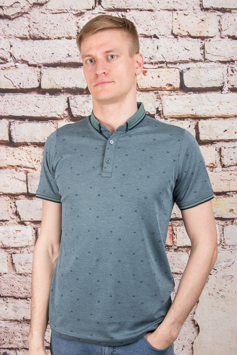 Футболка 5220 зелёный VIP STONES