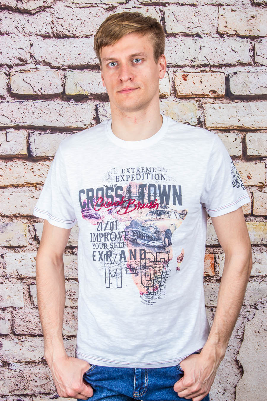 Футболка 8912 белый MAX WAY