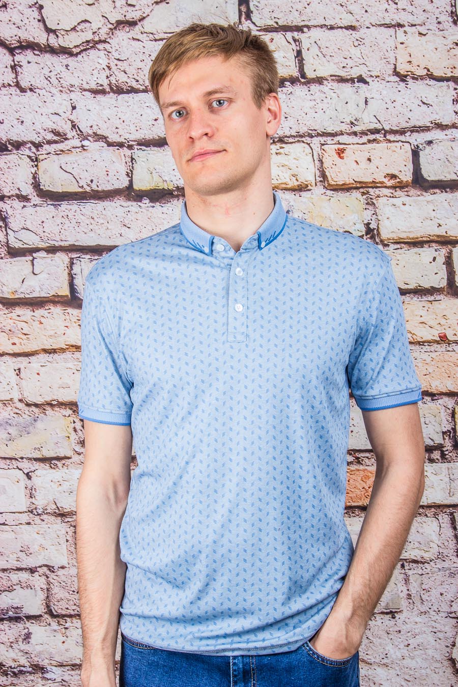 Футболка 1080 голубой VIP STONES