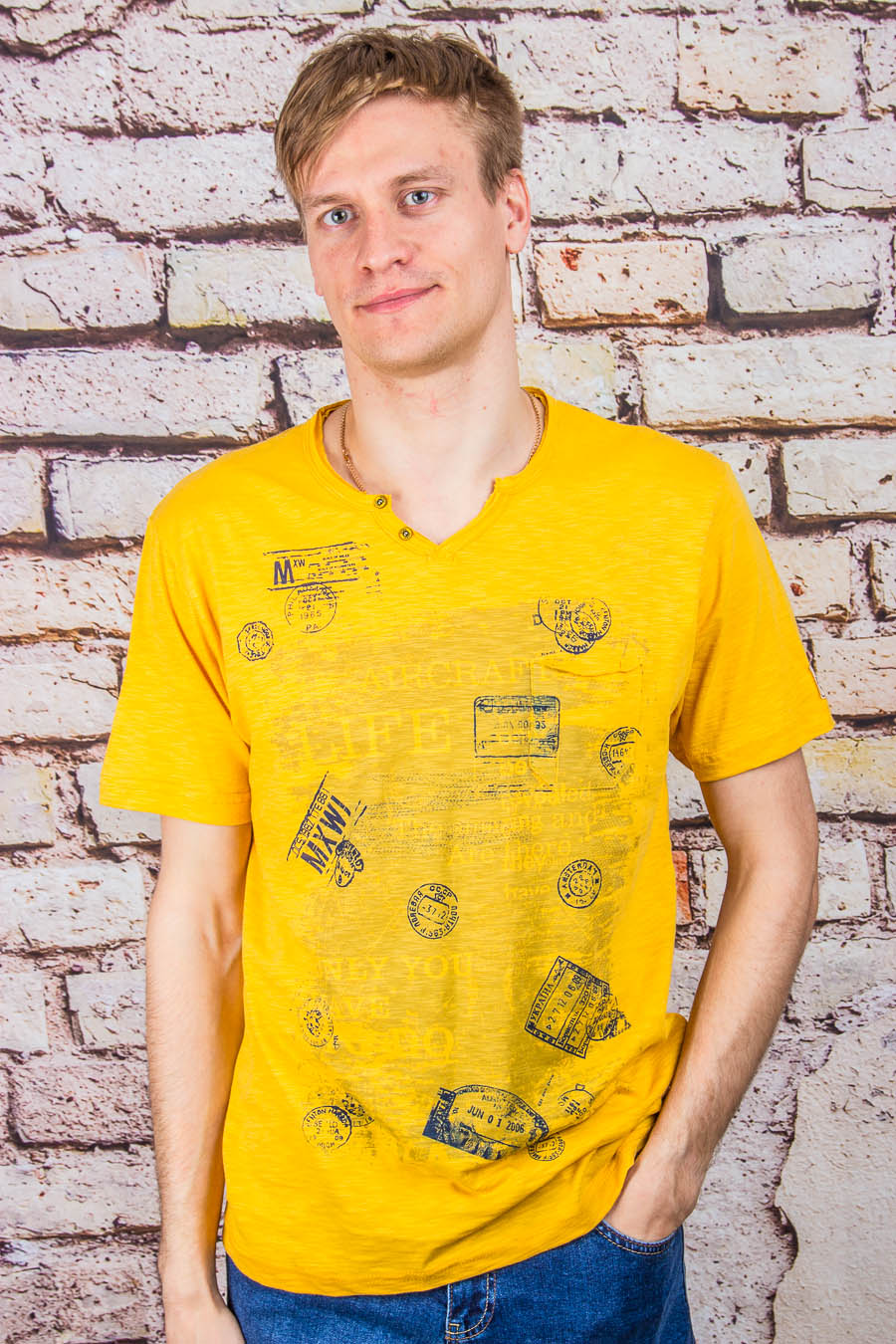 Футболка 8926 горчичный MAX WAY