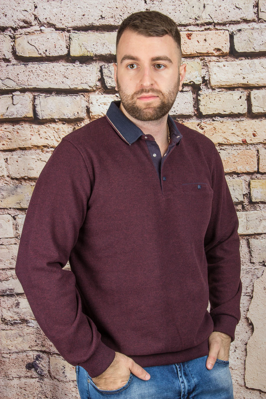 Толстовка 213042 бордовый LACATON