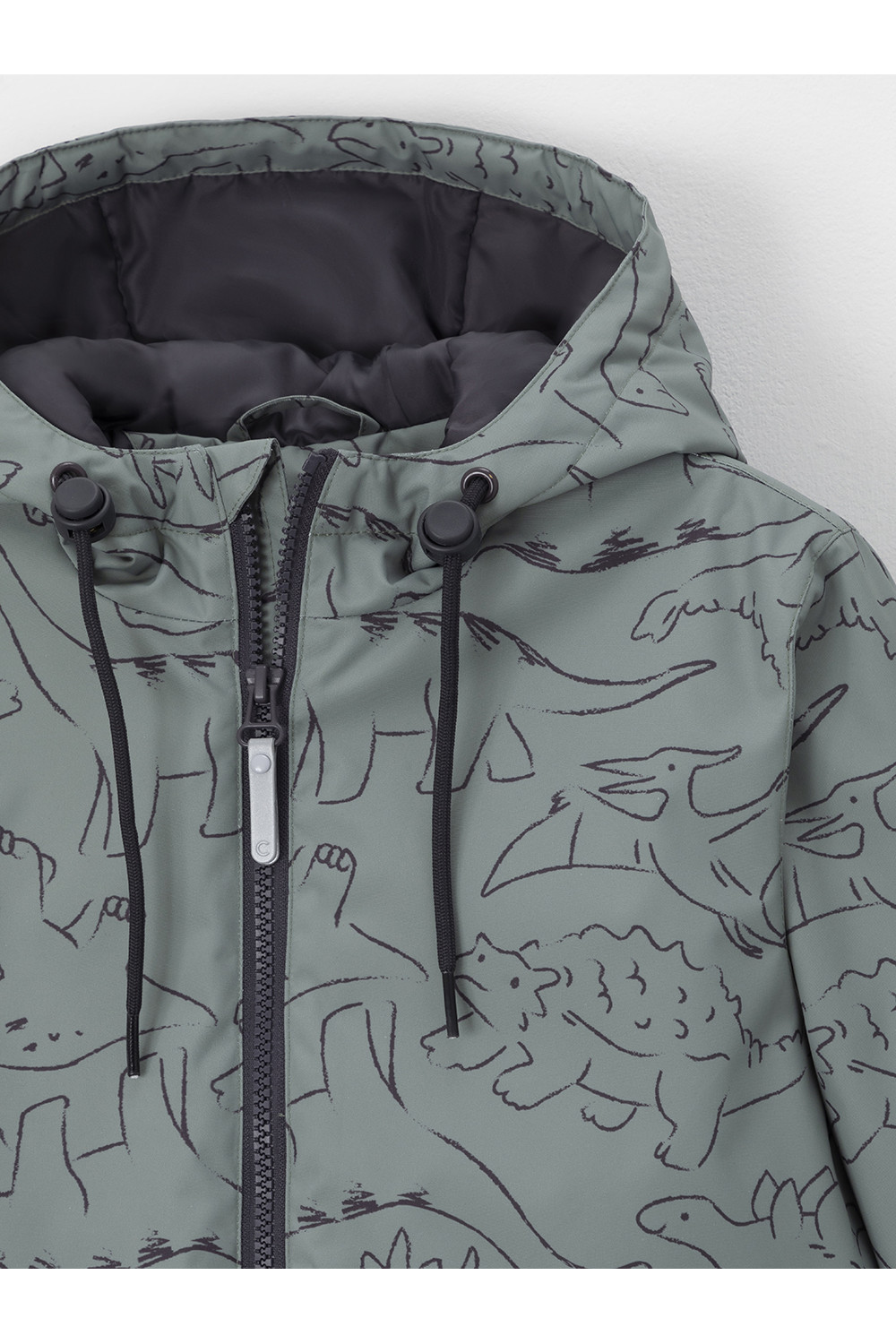 Crockid Куртка ВК 30162/н/2 УЗГ хаки, контурные динозавры Crockid