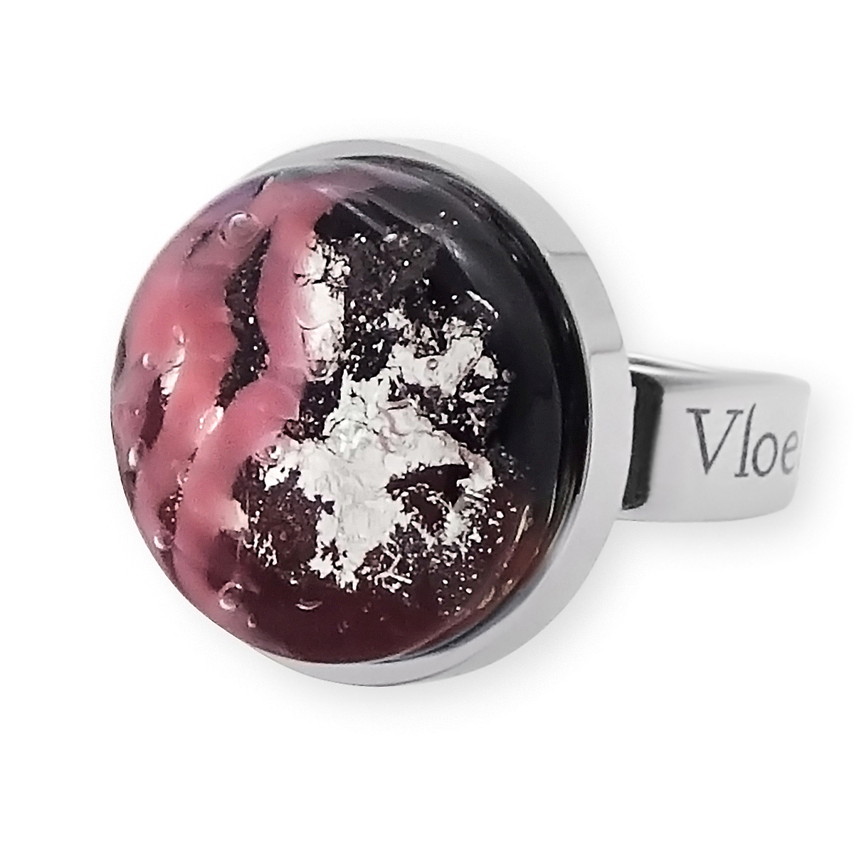 Кольцо из муранского стекла RASPBERRY PUNCH KO4642