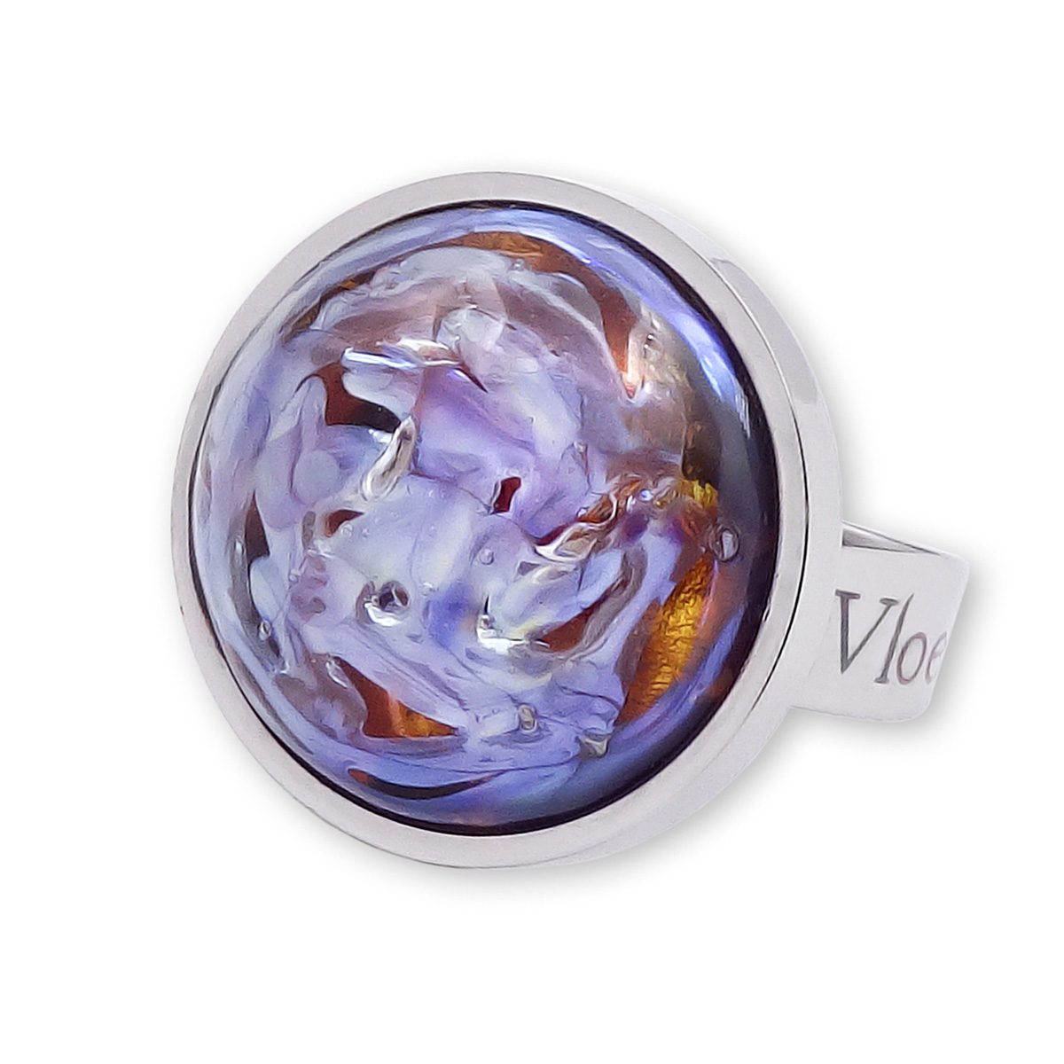 Кольцо из муранского стекла LAVANDER GLOW KO4575