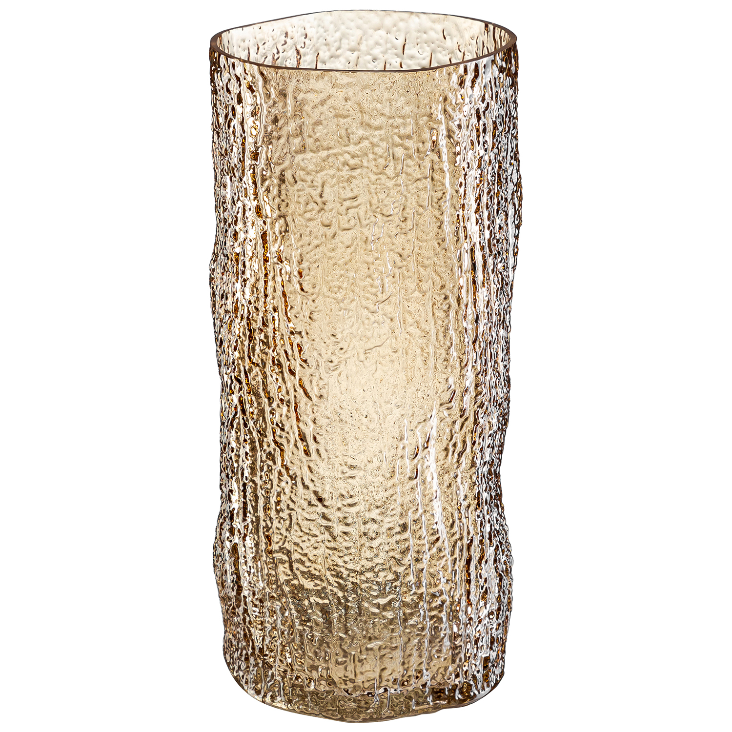 БЫЛО 1782 руб! Ваза 14*14*31,5 см 3,9 л, коричневая, стекло