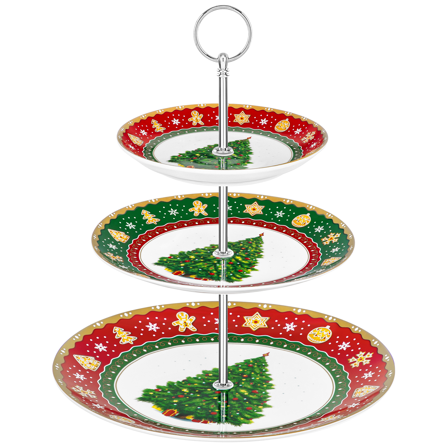 БЫЛО 1719 руб! Блюдо-этажерка 3-х ярусная 27*27*34 см