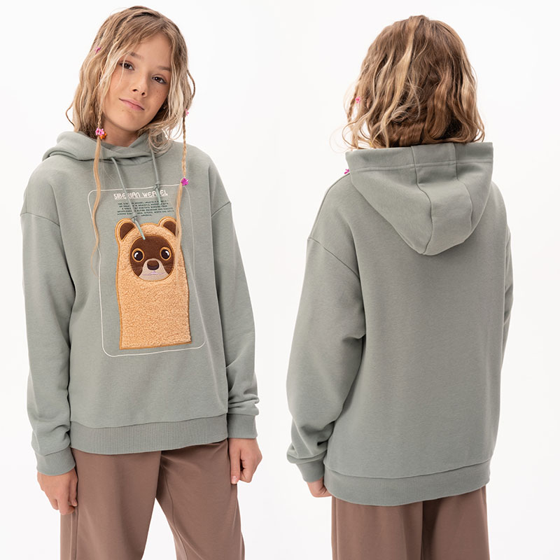 ст. цена1480,5руб.! GFNK3370 толстовка для девочек (1 шт в кор.)