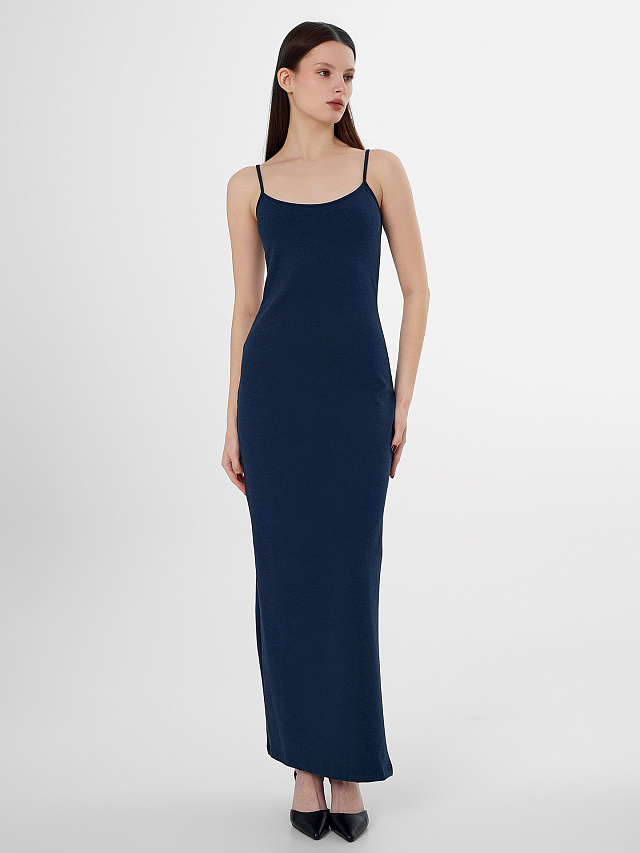 Сарафан макси женский синий