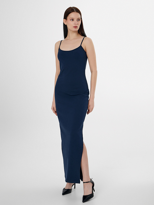 Сарафан макси женский синий