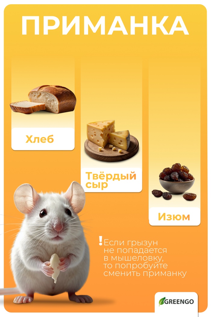 Мышеловка, 15×8×7.5 см, кошка, пластик, Greengo